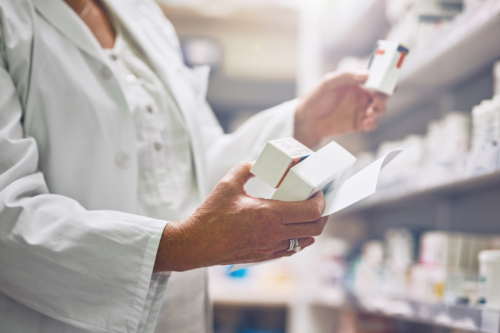 pharmacist getting meds
